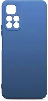 Чехол-накладка BoraSCO для смартфона Xiaomi Poco M4 Pro 5G, силикон/микрофибра, синий (70108)