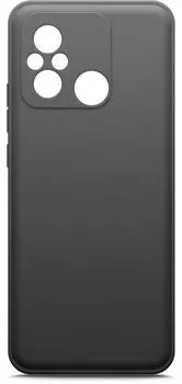 Чехол-накладка BoraSCO для смартфона Xiaomi Redmi 12C, силикон, черный (71687)