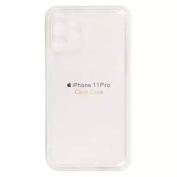 Чехол-накладка Clear Case для смартфона Apple iPhone 11 Pro, силикон, прозрачный (886699)