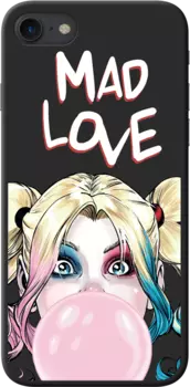 Чехол-накладка Deppa для смартфона Apple iPhone 7/8/SE, TPU, черный Harley quinn (106964)