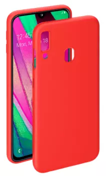 Чехол-накладка Deppa Gel Color Case для смартфона Samsung Galaxy A40 2019, пластик, красный (30985-87115)