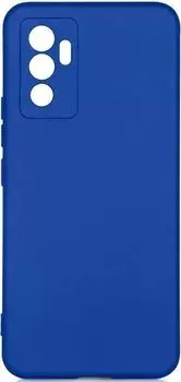 Чехол-накладка DF для смартфона Vivo V23e, силикон/микрофибра, синий (vOriginal-08)