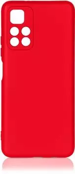 Чехол-накладка DF для смартфона Xiaomi Poco M4 Pro 5G, силикон/микрофибра, красный (poOriginal-05)