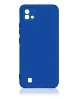 Чехол-накладка DF rmOriginal 10 для смартфона Realme C20/C11 (2021), силиконовый с микрофиброй, синий (DF rmOriginal-10)