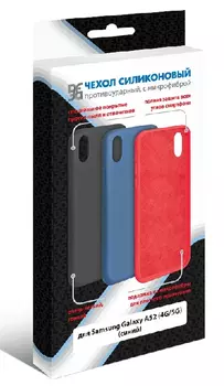 Чехол-накладка DF sOriginal-29 для смартфона Samsung A52, силикон, черный (sOriginal-29)