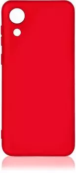 Чехол-накладка DF sOriginal 33 для смартфона Samsung Galaxy A03 Core, силикон/микрофибра, красный (DF sOriginal-33)