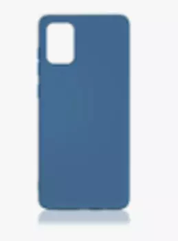 Чехол-накладка DF sOriginal 33 для смартфона Samsung Galaxy A03 Core, силикон/микрофибра, синий (DF sOriginal-33)