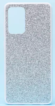 Чехол-накладка для смартфона Samsung SM-A525 Galaxy A52, силикон, белый/серебристый