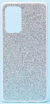 Чехол-накладка для смартфона Samsung SM-A725 Galaxy A72, силикон, белый/серебристый