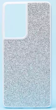 Чехол-накладка для смартфона Samsung SM-G998 Galaxy S21 Ultra, силикон, белый/серебристый