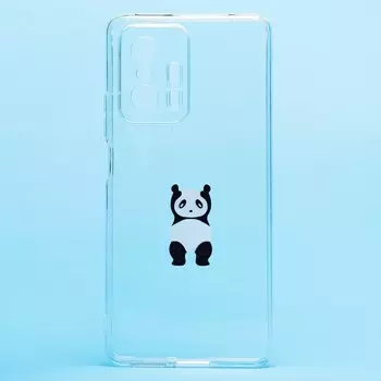 Чехол-накладка для смартфона Xiaomi 11T/11T Pro, прозрачный с узором (204918)
