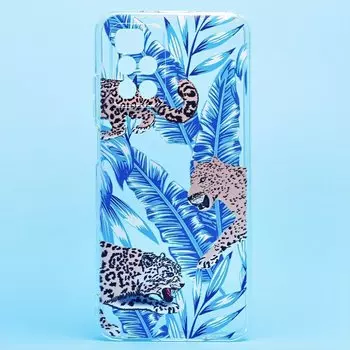 Чехол-накладка для смартфона Xiaomi Redmi 10, прозрачный с узором (204760)