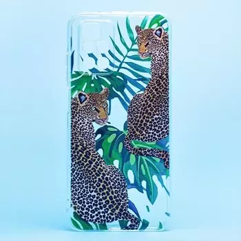 Чехол-накладка для смартфона Xiaomi Redmi 10, прозрачный с узором (204762)