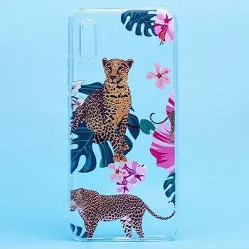 Чехол-накладка для смартфона Xiaomi Redmi 9A/Redmi 9i, прозрачный с узором (204767)