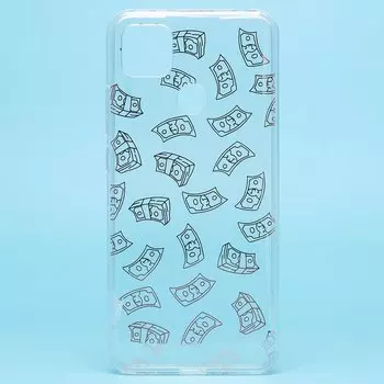 Чехол-накладка для смартфона Xiaomi Redmi 9C, прозрачный с узором (204627)