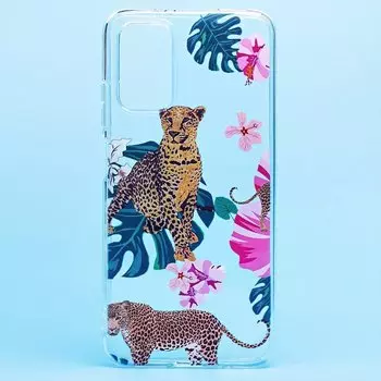 Чехол-накладка для смартфона Xiaomi Redmi 9T, прозрачный с узором (204773)