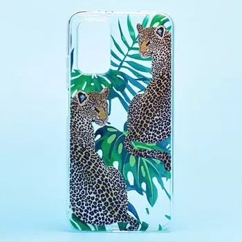 Чехол-накладка для смартфона Xiaomi Redmi 9T, прозрачный с узором (204774)