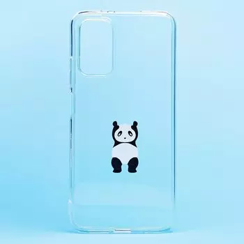 Чехол-накладка для смартфона Xiaomi Redmi 9T, прозрачный с узором (204945)