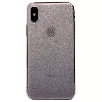 Чехол-накладка Glamour для смартфона Apple iPhone X/XS, силикон, серебристый (77951)