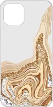 Чехол-накладка Gresso Air для смартфона Apple iPhone 12/12 Pro, термопластичный полиуретан (TPU), прозрачный/золотистый (GR17AAAE9092)