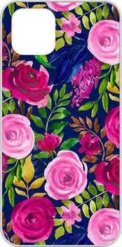 Чехол-накладка Gresso Air для смартфона Samsung Galaxy A03, термопластичный полиуретан (TPU), прозрачный/рисунок цветы (GR17AAAE9200)