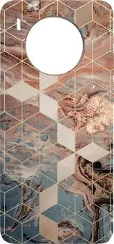 Чехол-накладка Gresso Meridian для смартфона HONOR 50 Lite, термопластичный полиуретан (TPU), синий/золотистый (GR17AAAE8878)