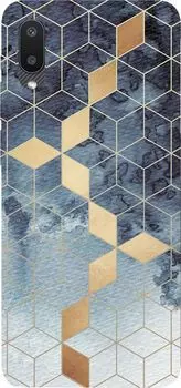 Чехол-накладка Gresso Meridian для смартфона Samsung Galaxy A02, термопластичный полиуретан (TPU), синий (GR17AAAE8919)