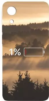 Чехол-накладка Gresso Meridian для смартфона Samsung Galaxy A03 Core, термопластичный полиуретан (TPU), черный/бежевый лес (GR17AAAE8936)