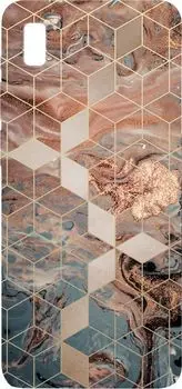 Чехол-накладка Gresso Meridian для смартфона ZTE Blade L210, термопластичный полиуретан (TPU), золотистый/синий (GR17AAAE9038)