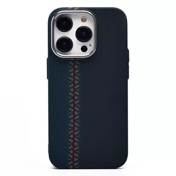 Чехол-накладка Luxo Creative PC для смартфона Apple iPhone 14 Pro, TPU, черный/синий 121 (230961)