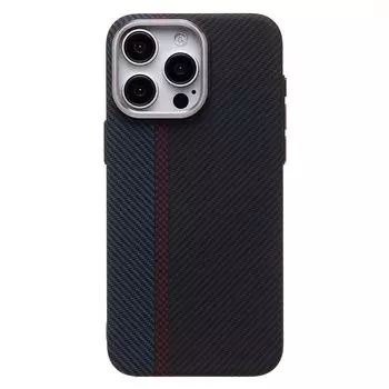 Чехол-накладка Luxo Creative PC для смартфона Apple iPhone 15 Pro Max, TPU, черный/синий 120 (230952)