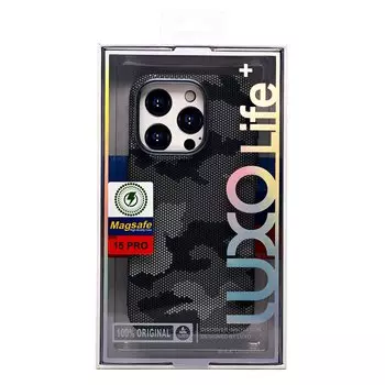 Чехол-накладка Luxo Creative PC для смартфона Apple iPhone 15 Pro, TPU, черный/серый 126 (235852)