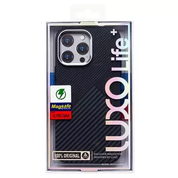 Чехол-накладка Luxo Creative PC для смартфона Apple iPhone 16 Pro Max, TPU, черный 122 (235614)