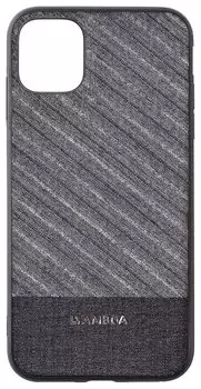 Чехол-накладка Lyambda Europa для смартфона Apple iPhone 12 Pro Max, пластик, ткань, серый (LA05-1267-BL)