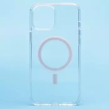 Чехол-накладка MagSafe для смартфона Apple iPhone 12 Pro Max, силикон, прозрачный (207499)
