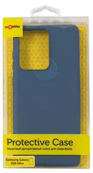 Чехол-накладка mObility Case для смартфона Samsung Galaxy S20, пластик, синий (УТ000020614)