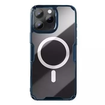 Чехол-накладка Nillkin Nature TPU Pro Magnetic Case для смартфона Apple iPhone 16 Pro Max, пластик, силикон, синий (7021568)