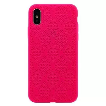 Чехол-накладка SC119 для смартфона Apple iPhone X/XS, силикон, розовый (91131)