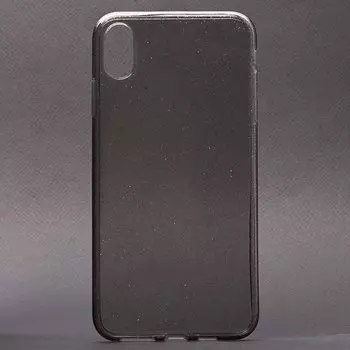 Чехол-накладка SC123 для смартфона Apple iPhone XS Max, силикон, прозрачный черный (92946)