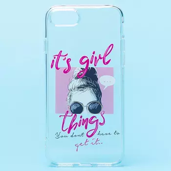 Чехол-накладка SC226 для смартфона Apple iPhone 7/8/SE, силикон, прозрачный (129352)