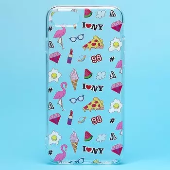 Чехол-накладка SC237 для смартфона Apple iPhone 7/8/SE, силикон, прозрачный (130057)