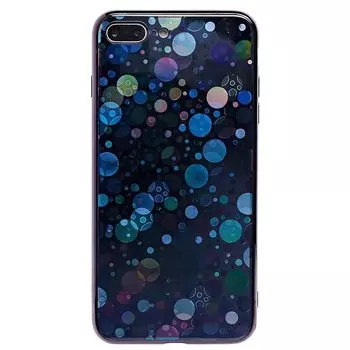 Чехол-накладка STC002 001 для смартфона Apple iPhone 7 Plus/8 Plus, силикон/стекло, черный (91661)