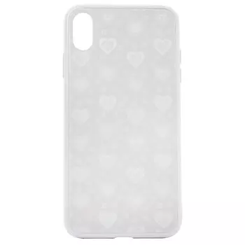 Чехол-накладка No name STC002 002 для смартфона Apple iPhone XS Max, силикон/стекло, серебристый (91692)