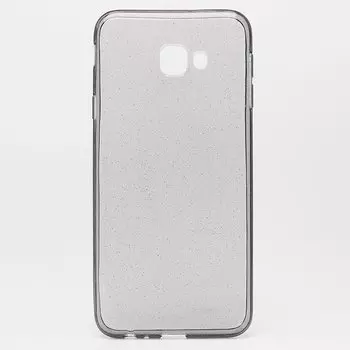 Чехол-накладка SC123 для смартфона Samsung SM-J410 Galaxy J4 Core, силикон, прозрачный черный (99178)