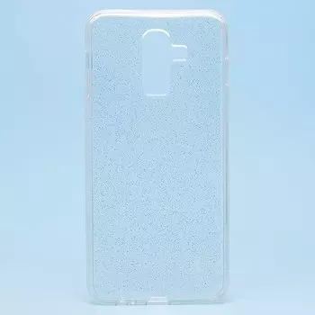 Чехол-накладка SC123 для смартфона Samsung SM-J810 Galaxy J8 2018, силикон, прозрачный белый (97641)