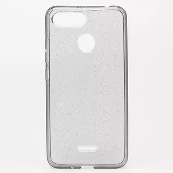 Чехол-накладка NoName SC123 для смартфона Xiaomi Redmi 6, силикон, прозрачный черный (99190)