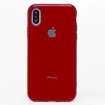 Чехол-накладка NoName SC154 для смартфона Apple iPhone X/Xs, силикон, красный (101879)