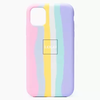 Чехол-накладка ORG для смартфона Apple iPhone 11, pink rainbow (129624)