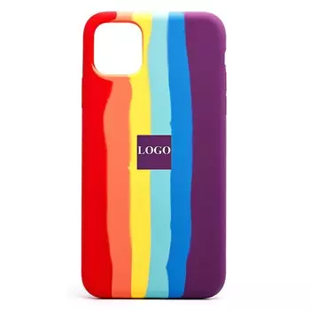 Чехол-накладка ORG для смартфона Apple iPhone 11 Pro Max, soft-touch, rainbow (122119)