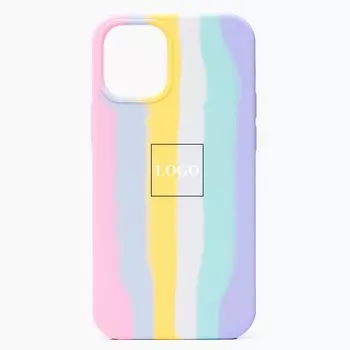 Чехол-накладка ORG для смартфона Apple iPhone 12 mini, pink rainbow (129630)